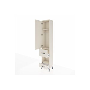 Arges Dolap 3 Raflı 2 Çekmeceli Tek Askılı 44x30x221 Aytaşı-aytaşı