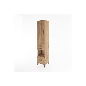 Hyperion Dolap 3 Raflı 3 Çekmeceli Tek Askılı 44x44x221 Çam-çam