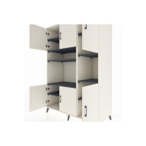 Kronos Dolap 9 Raflı 6 Kapaklı 132x59x195 Aytaşı-aytaşı/antrasit