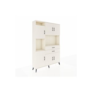 Arges Gardrop 8 Raflı 2 Çekmeceli 6 Kapaklı 132x30x195 Aytaşı-aytaşı