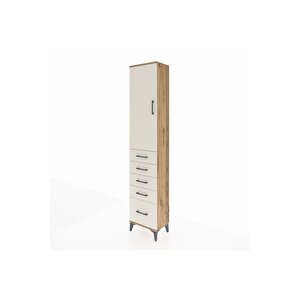 Arges Dolap 2 Raflı 5 Çekmeceli Tek Askılı 44x30x221 Çam-aytaşı