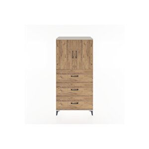 Hyperion Dolap 2 Raflı 3 Çekmeceli 2 Kapaklı 88x44x182 Aytaşı-çam