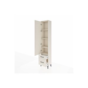 Arges Dolap 4 Raflı 2 Çekmeceli Tek Kapaklı 44x30x221 Aytaşı-aytaşı