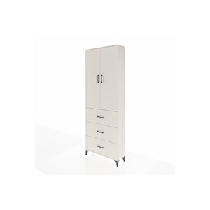 Arges Dolap 4 Raflı 3 Çekmeceli 2 Kapaklı 88x30x243 Aytaşı-aytaşı