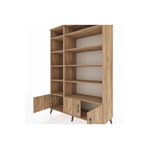 Hyperion Gardrop 10 Raflı 3 Kapaklı 132x44x195 Çam-çam