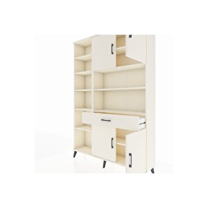 Arges Gardrop 10 Raflı Tek Çekmeceli 4 Kapaklı 132x30x195 Aytaşı-aytaşı