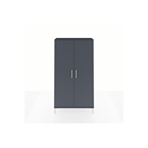 Arges Dolap 4 Raflı 2 Kapaklı 88x30x163 Antrasit-antrasit