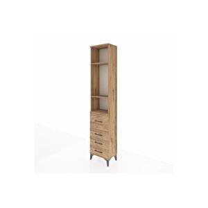 Arges Dolap 3 Raflı 4 Çekmeceli 44x30x221 Çam-çam