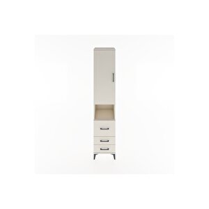 Hyperion Dolap 4 Raflı 3 Çekmeceli Tek Kapaklı 44x44x221 Aytaşı-aytaşı