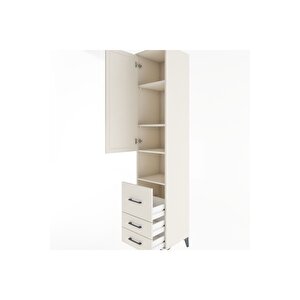 Hyperion Dolap 4 Raflı 3 Çekmeceli Tek Kapaklı 44x44x221 Aytaşı-aytaşı