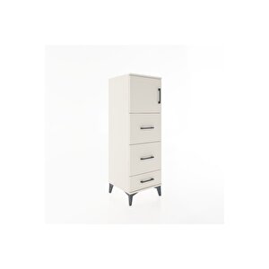 Hyperion Dolap Tek Raflı 3 Çekmeceli Tek Kapaklı 44x44x134 Aytaşı-aytaşı