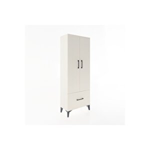 Arges Dolap 4 Raflı Tek Çekmeceli 2 Kapaklı 60x30x163 Aytaşı-aytaşı