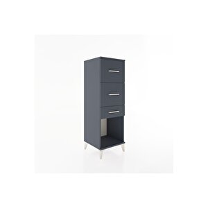 Hyperion Dolap 3 Çekmeceli 44x44x134 Antrasit-antrasit
