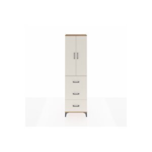 Arges Dolap 2 Raflı 3 Çekmeceli Tek Askılı 60x30x221 Çam-aytaşı