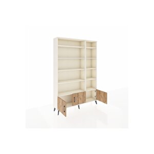 Arges Dolap 10 Raflı 3 Kapaklı 132x30x195 Aytaşı-çam/aytaşı