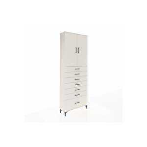 Arges Dolap 3 Raflı 7 Çekmeceli 2 Kapaklı 88x30x243 Aytaşı-aytaşı