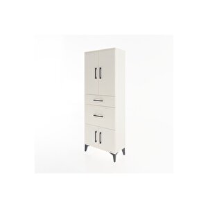 Arges Dolap 3 Raflı 2 Çekmeceli 4 Kapaklı 60x30x163 Aytaşı-aytaşı