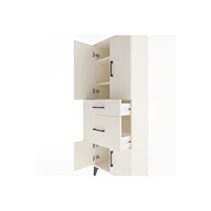 Arges Dolap 3 Raflı 2 Çekmeceli 4 Kapaklı 60x30x163 Aytaşı-aytaşı