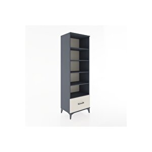Hyperion Dolap 5 Raflı Tek Çekmeceli 60x44x195 Antrasit-aytaşı