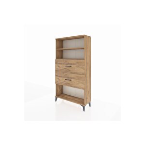 Arges Dolap 2 Raflı 2 Çekmeceli 88x30x163 Çam-çam