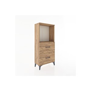 Hyperion Dolap Tek Raflı 2 Çekmeceli 60x44x134 Çam-çam