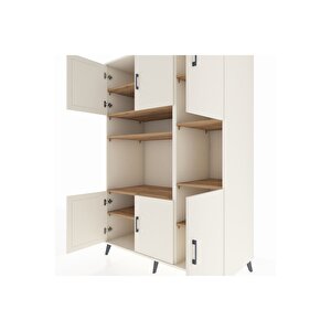 Kronos Dolap 9 Raflı 6 Kapaklı 132x59x195 Aytaşı-aytaşı/çam