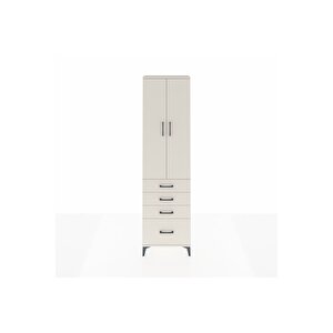 Arges Dolap 2 Raflı 4 Çekmeceli Tek Askılı 60x30x221 Aytaşı-aytaşı