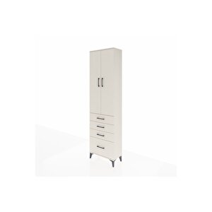 Arges Dolap 2 Raflı 4 Çekmeceli Tek Askılı 60x30x221 Aytaşı-aytaşı