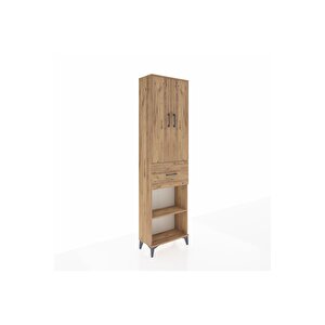 Arges Dolap 2 Raflı Tek Çekmeceli Tek Askılı 60x30x221 Çam-çam