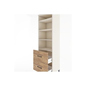 Hyperion Dolap 4 Raflı 2 Çekmeceli 60x44x195 Aytaşı-çam