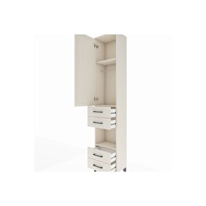 Arges Dolap 3 Raflı 4 Çekmeceli Tek Askılı 44x30x221 Aytaşı-aytaşı