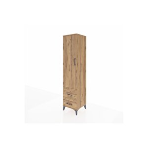 Hyperion Dolap 2 Raflı 2 Çekmeceli Tek Askılı 44x44x195 Çam-çam