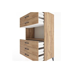 Hyperion Dolap Tek Raflı 5 Çekmeceli 88x44x134 Çam-çam