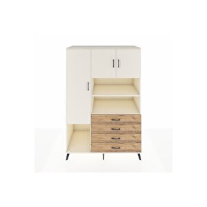 Kronos Dolap 7 Raflı 4 Çekmeceli 3 Kapaklı 132x59x195 Aytaşı-aytaşı/çam