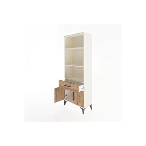 Arges Dolap 3 Raflı Tek Çekmeceli 2 Kapaklı 60x30x163 Aytaşı-çam