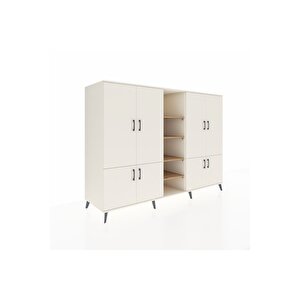 Kronos Dolap 14 Raflı 8 Kapaklı 220x59x163 Aytaşı-aytaşı/çam