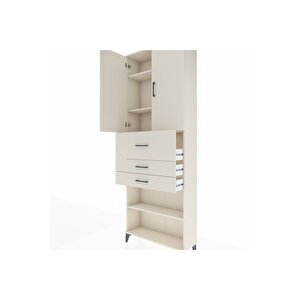 Arges Dolap 4 Raflı 3 Çekmeceli 2 Kapaklı 88x30x243 Aytaşı-aytaşı