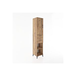 Hyperion Dolap 4 Raflı 2 Çekmeceli Tek Kapaklı 44x44x221 Çam-çam