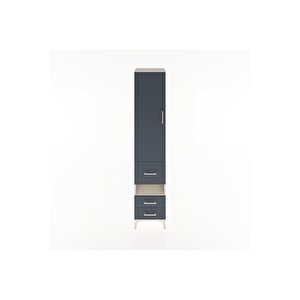Hyperion Dolap 3 Raflı 3 Çekmeceli Tek Askılı 44x44x221 Aytaşı-antrasit