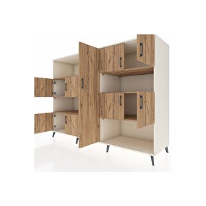 Kronos Dolap 10 Raflı 9 Kapaklı 220x59x163 Aytaşı-çam