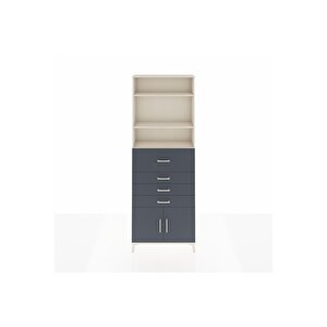 Arges Dolap 4 Raflı 4 Çekmeceli 2 Kapaklı 88x30x243 Aytaşı-antrasit