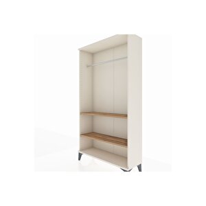 Arges Dolap 2 Raflı Kapaklı Tek Askılı 88x30x163 Aytaşı-çam
