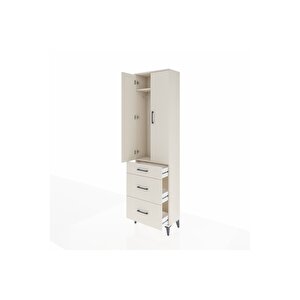 Arges Dolap 2 Raflı 3 Çekmeceli Tek Askılı 60x30x221 Aytaşı-aytaşı