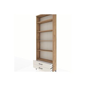 Arges Dolap 5 Raflı 2 Çekmeceli 88x30x243 Çam-aytaşı