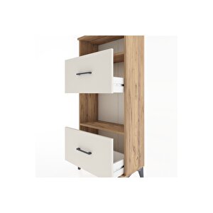 Hyperion Dolap 2 Raflı 2 Çekmeceli 60x44x134 Çam-aytaşı