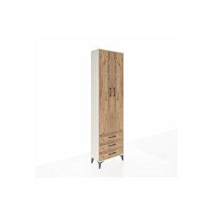 Arges Dolap 4 Raflı 3 Çekmeceli 2 Kapaklı 60x30x221 Aytaşı-çam