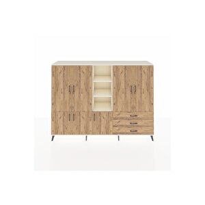 Hyperion Dolap 11 Raflı 3 Çekmeceli 7 Kapaklı 220x44x163 Aytaşı-çam