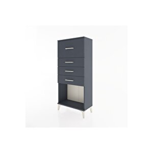 Hyperion Dolap 4 Çekmeceli 60x44x134 Antrasit-antrasit