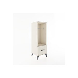 Hyperion Dolap Tek Raflı Tek Çekmeceli Tek Askılı 44x44x134 Aytaşı-aytaşı