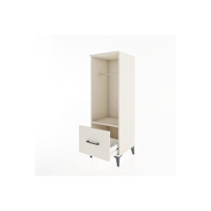 Hyperion Dolap Tek Raflı Tek Çekmeceli Tek Askılı 44x44x134 Aytaşı-aytaşı